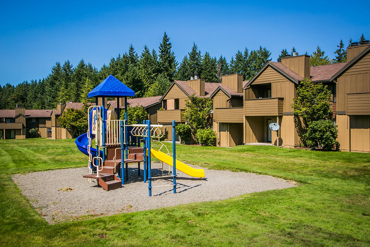 Two Outdoor Children's Playground at Apartments for Rent in Seattle WA
