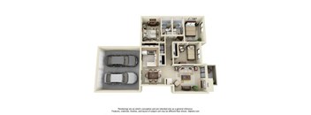 The Colombus Three Bedroom with Garage Floor plan at Mariner's Glen in Port Orchard, WA