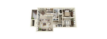 The Sinclair Two Bedroom Floor plan at Mariner's Glen in Port Orchard, WA