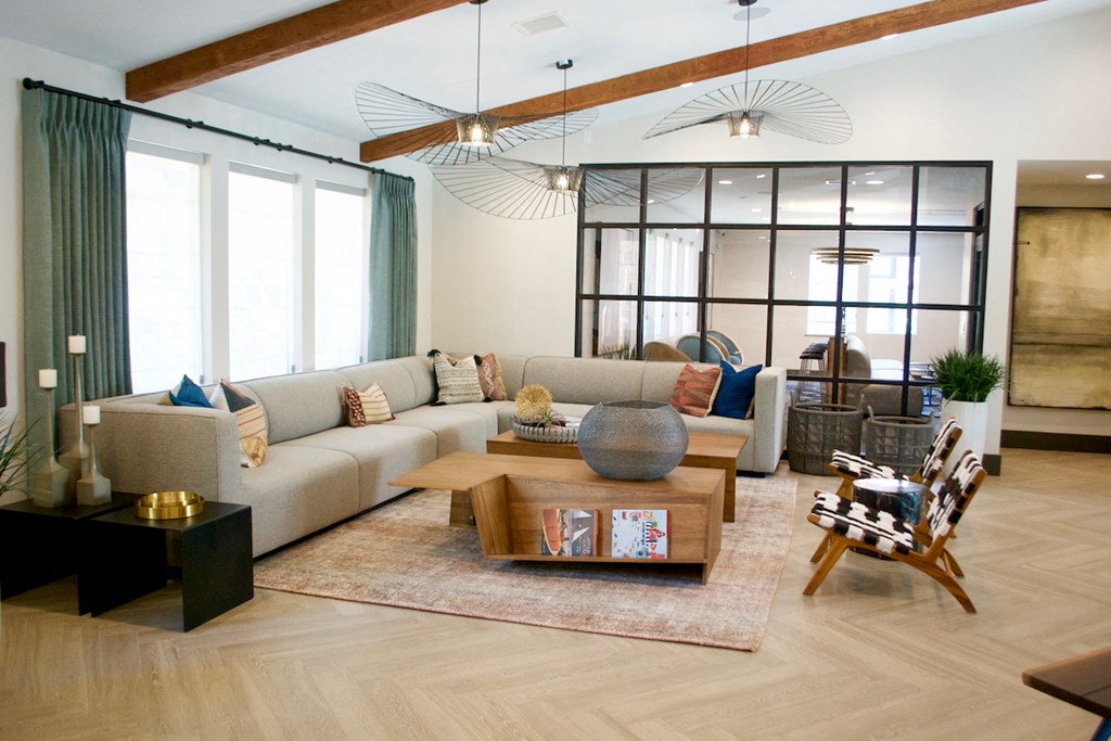 Renovated Clubhouse Lounge at Eagle Ranch Apartments Near Rio Rancho