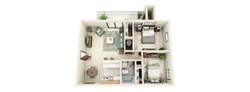 Elm Floor Plan 2 Bedroom 1 Bathroom in Albuquerque, NM