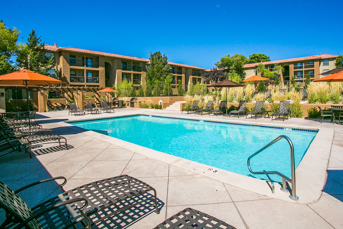 Pool Sundeck at Apartments Near Cottonwood Mall Albuquerque