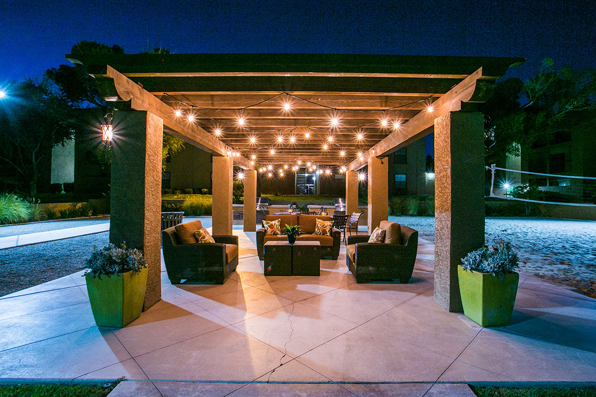 Lighted Seating at Apartments Near Cottonwood Mall Albuquerque