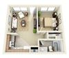 The Nugget 1 Bed 1 Bathroom Floorplan The Nugget 1 Bed 1 Bathroom Floorplan in the Laughlin School District
