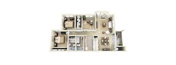 The Palm 3 Bed 2 Bathroom Floorplan