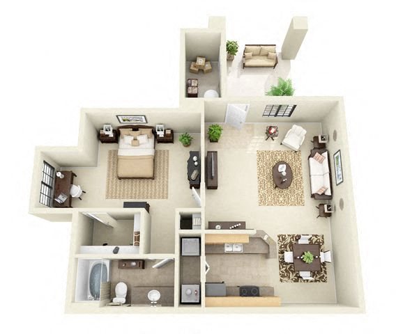 Esperero | 1 Bedroom 1 Bathroom Floor Plan Esperero | 1 Bedroom 1 Bathroom Floor Plan