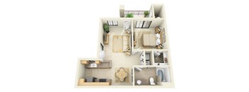 Kino | 1 Bedroom 1 Bathroom Floor Plan