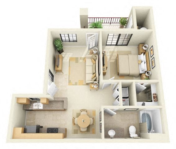 Kino | 1 Bedroom 1 Bathroom Floor Plan Kino | 1 Bedroom 1 Bathroom Floor Plan