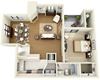 Antigua | 1 Bedroom 1 Bathroom Floor Plan Antigua | 1 Bedroom 1 Bathroom Floor Plan