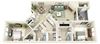 St. Bart | 2 Bedroom 2 Bathroom Floor Plan St. Bart | 2 Bedroom 2 Bathroom Floor Plan