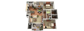 Primrose Floor Plan 2 Bedroom 2 Bath Apartments in Glendale AZ