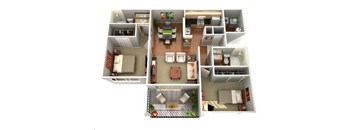 Mariposa Floor Plan 2 Bedroom 2 Bath Apartments in Glendale AZ