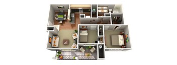 Sunflower Floor Plan 2 Bedroom 1 Bath Apartments in Glendale AZ