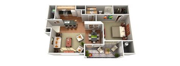 Willow Floor Plan 1 Bedroom 1 Bath Apartments in Glendale AZ
