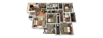 Zinnia Floor Plan 3 Bedroom 2 Bath Apartments in Glendale AZ