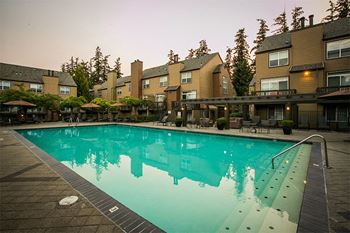 Beautiful Crystal Clear Seasonal Swimming Pool at 8911 Apartments