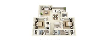 Sterling | 2 Bedroom 2 Bathroom Floor Plan