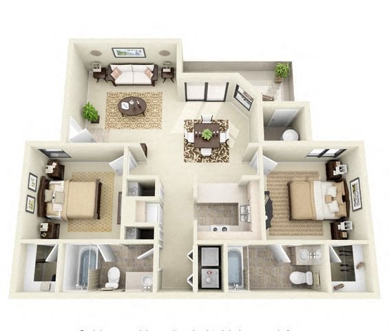 Sterling | 2 Bedroom 2 Bathroom Floor Plan Sterling | 2 Bedroom 2 Bathroom Floor Plan