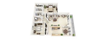 Santa Rita | 2 Bedroom 2 Bathroom Floor Plan in Tucson, AZ