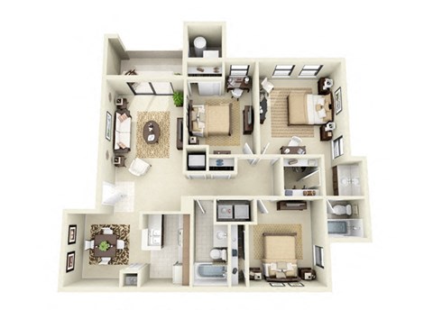 Madrid Three Bedroom Two Bathroom 3 bedroom apartments for rent in Northeast Albuquerque