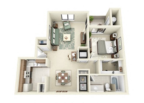Sandia One Bedroom One Bathroom 1 bedroom apartments for rent in Northeast Albuquerque