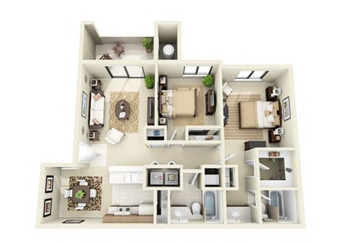 Tijeras Two Bedroom Two Bathroom 2 bedroom apartments for rent in Northeast Albuquerque