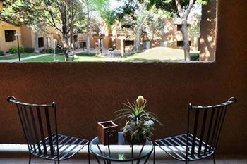 Private patio balcony at Albuquerque Apartments on Academy