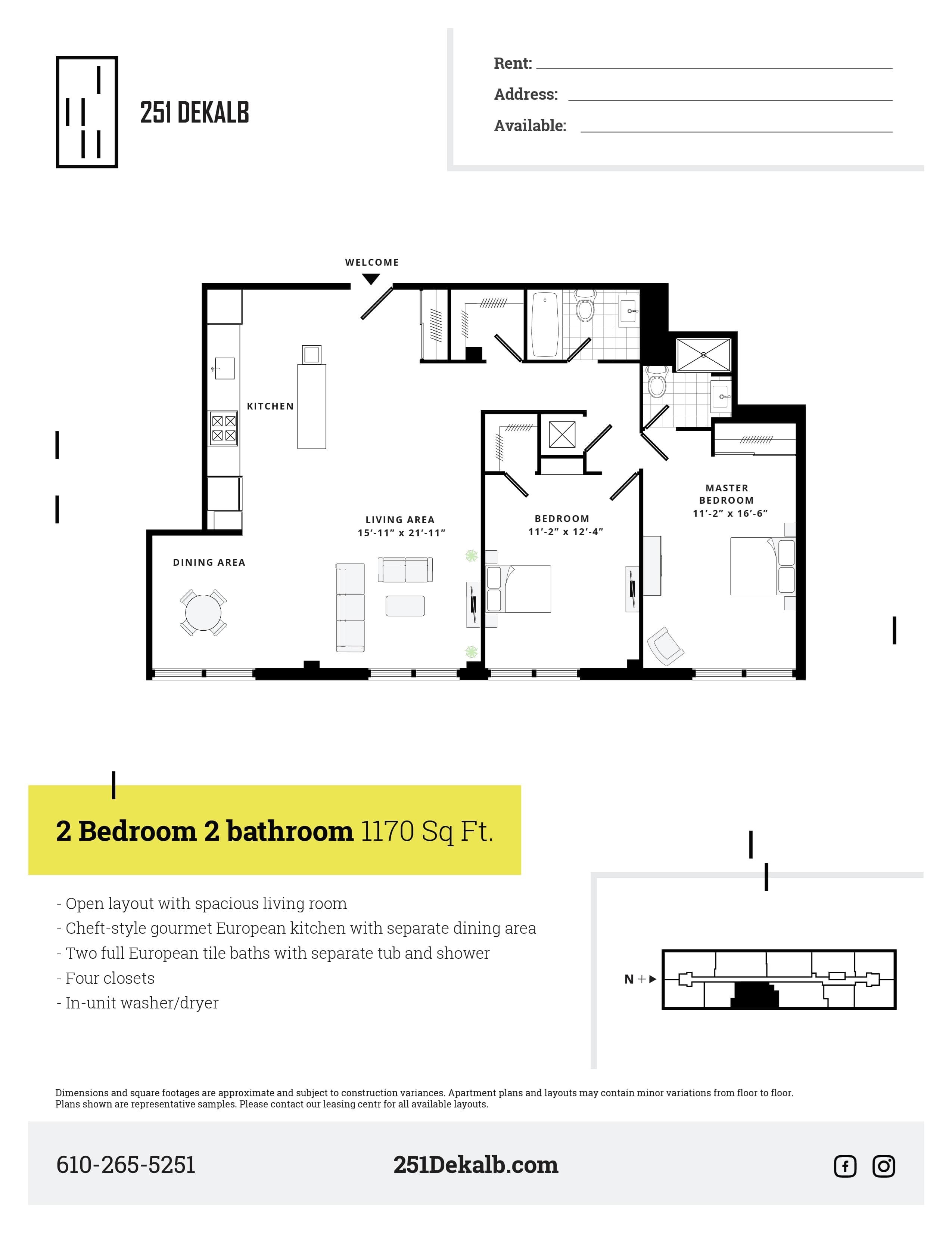 2 Bed Superior Floor Plan 10