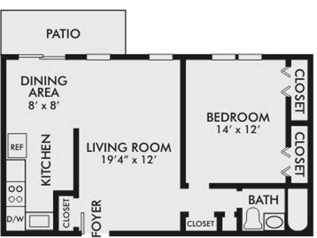 The Buchanan Floor Plan at The Villages of Lancaster Green Apartments in Lancaster PA