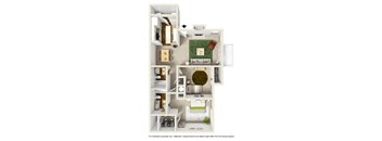 The Dogwood Floor Plan at Willow Ridge Apartments, North Carolina
