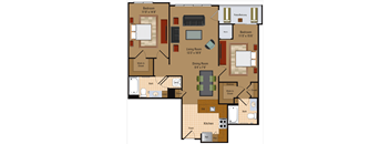 2 Bedroom, 2 Bath - B1