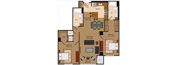 2 Bedroom, 2 Bath - B2