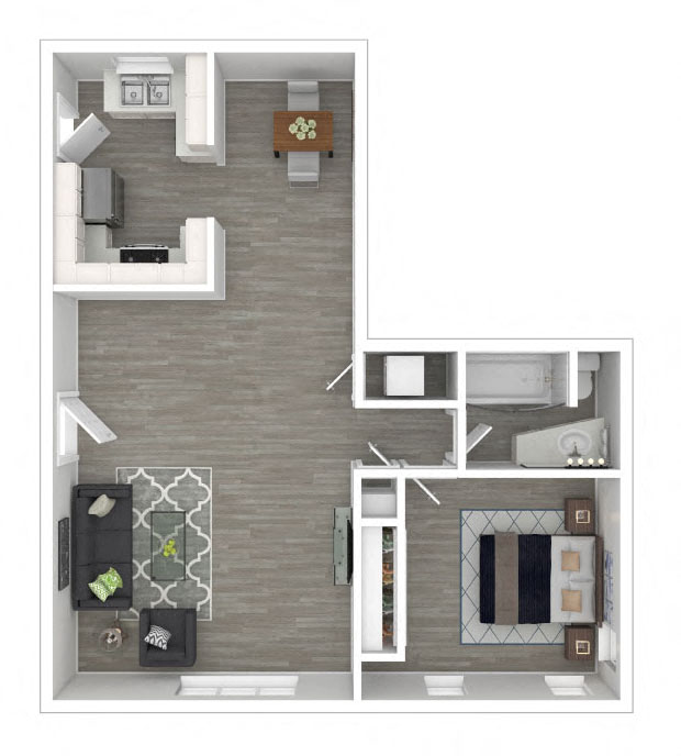 Sunset Barrington Gardens 1BR B floor plan