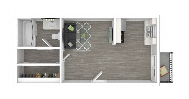 Sunset Barrington Gardens Studio floor plan