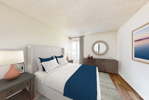 Bedroom at Village Pointe Apartment Homes