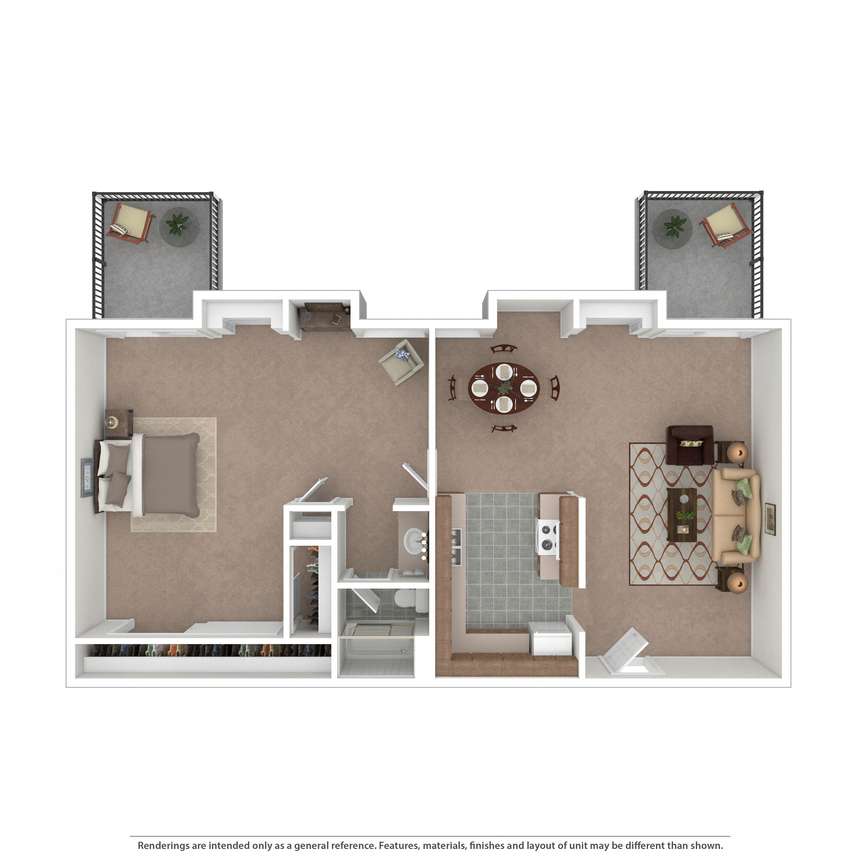 One-Bedroom B3 Floor Plan