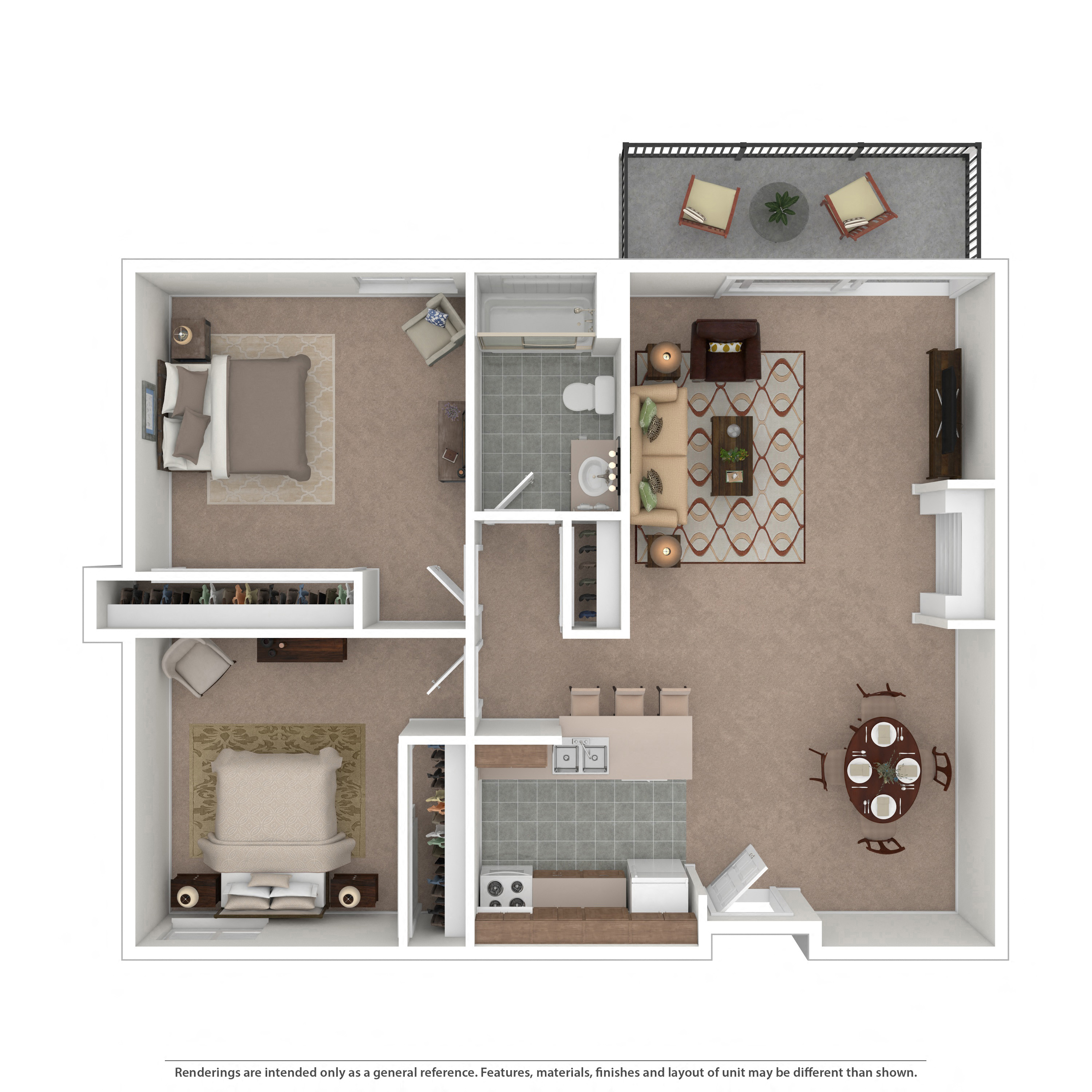Two-Bedroom C1 Floor Plan