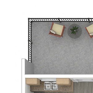 Two bedroom, one and a half bathroom floor plan at Pleasanton Place Apartment Homes Two bedroom, one and a half bathroom floor plan at Pleasanton Place Apartment Homes