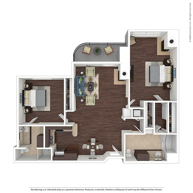 Milano Floor Plan  at L'Estancia, Studio City, CA, 91604