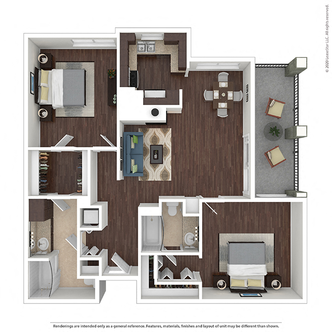 Tuscany Floor Plan  at L'Estancia, Studio City, CA, 91604
