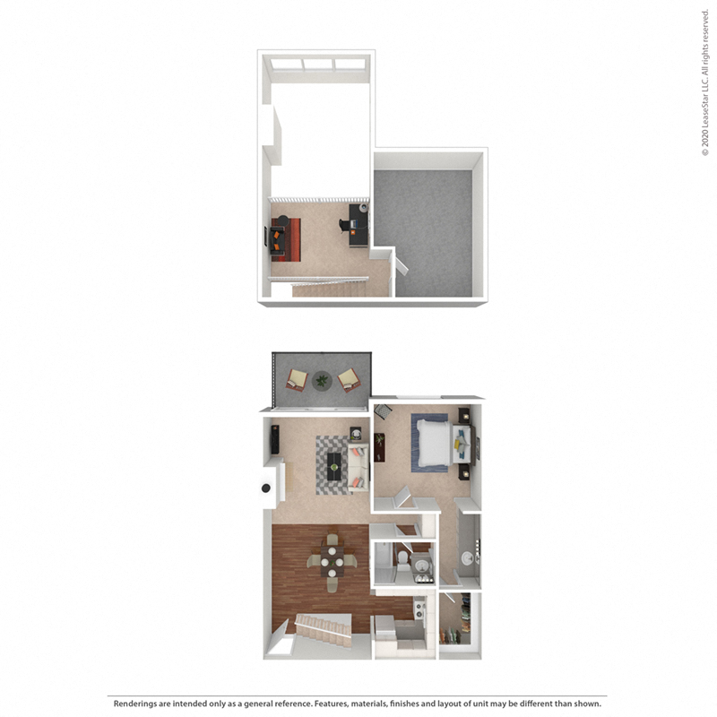 The Pelican + Loft – One Bedroom Plus Loft at Mariners Village Apartment Homes