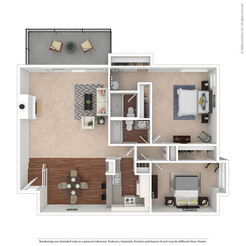 The Mermaid – Two Bedroom at Mariners Village Apartment Homes