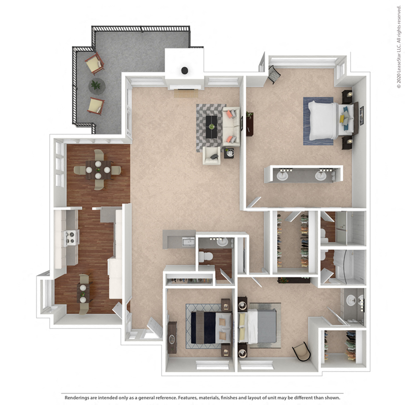 The Anchor – Three Bedroom at Mariners Village Apartment Homes