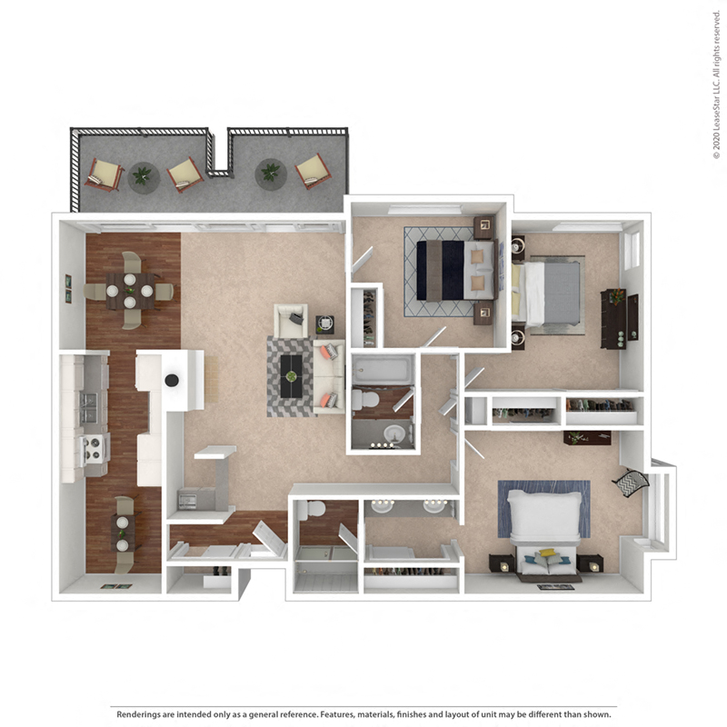 The Sailor – Three Bedroom at Mariners Village Apartment Homes