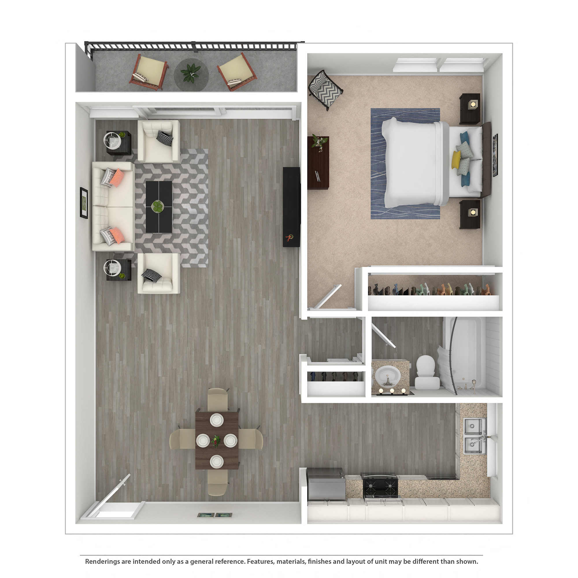 West Park Village One Bedroom - Plan B2