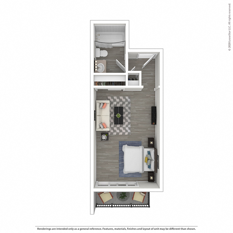 Plan B - Efficiency at West Park Village Apartment Homes