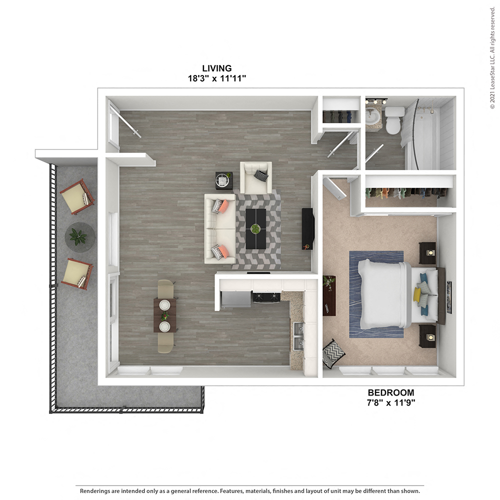West Park Village 592sf 1x1 at West Park Village, Los Angeles