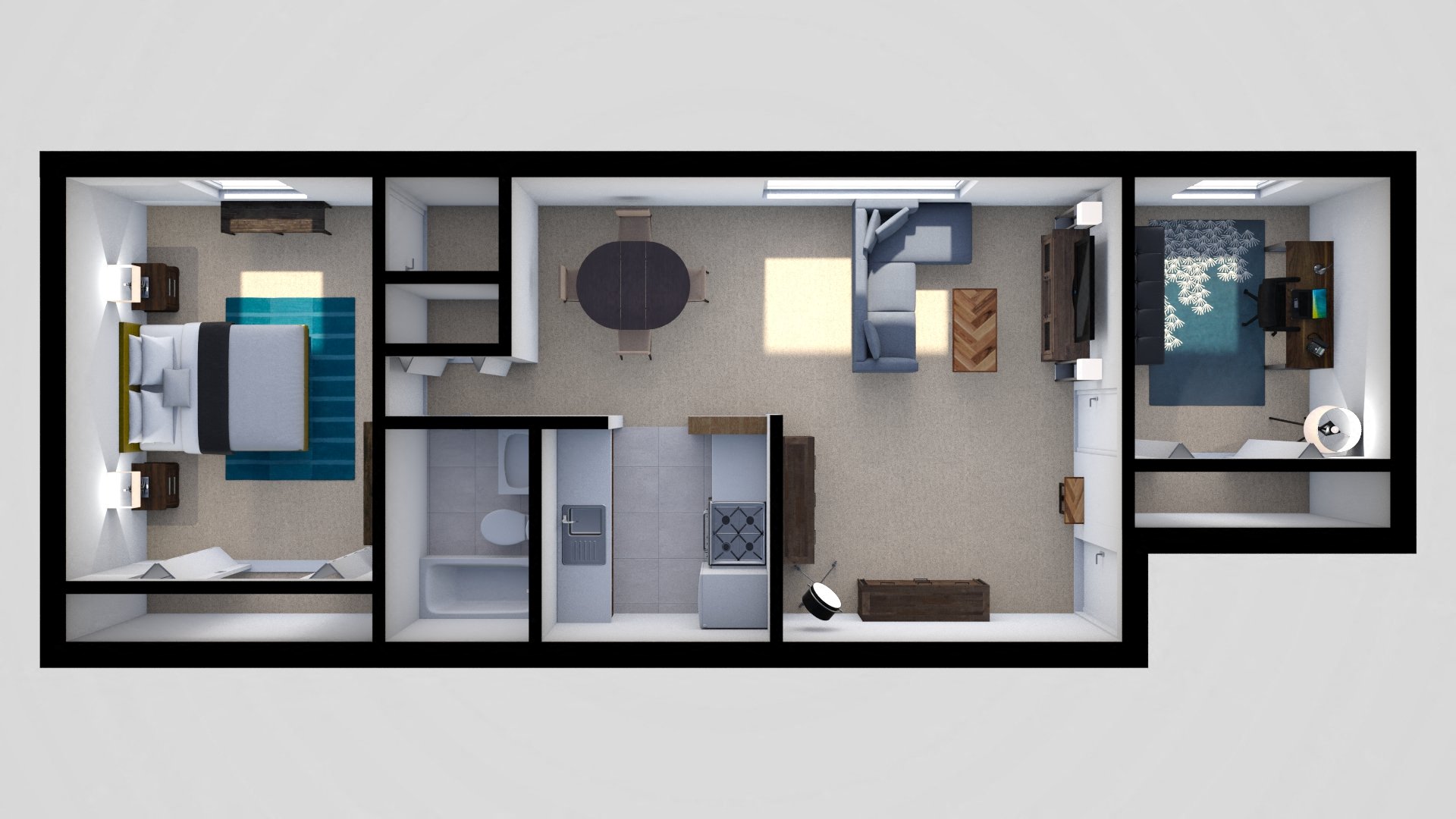 Raintree 1 Bedroom Den at Rossbrooke Apartments and Townhomes, Cockeysville