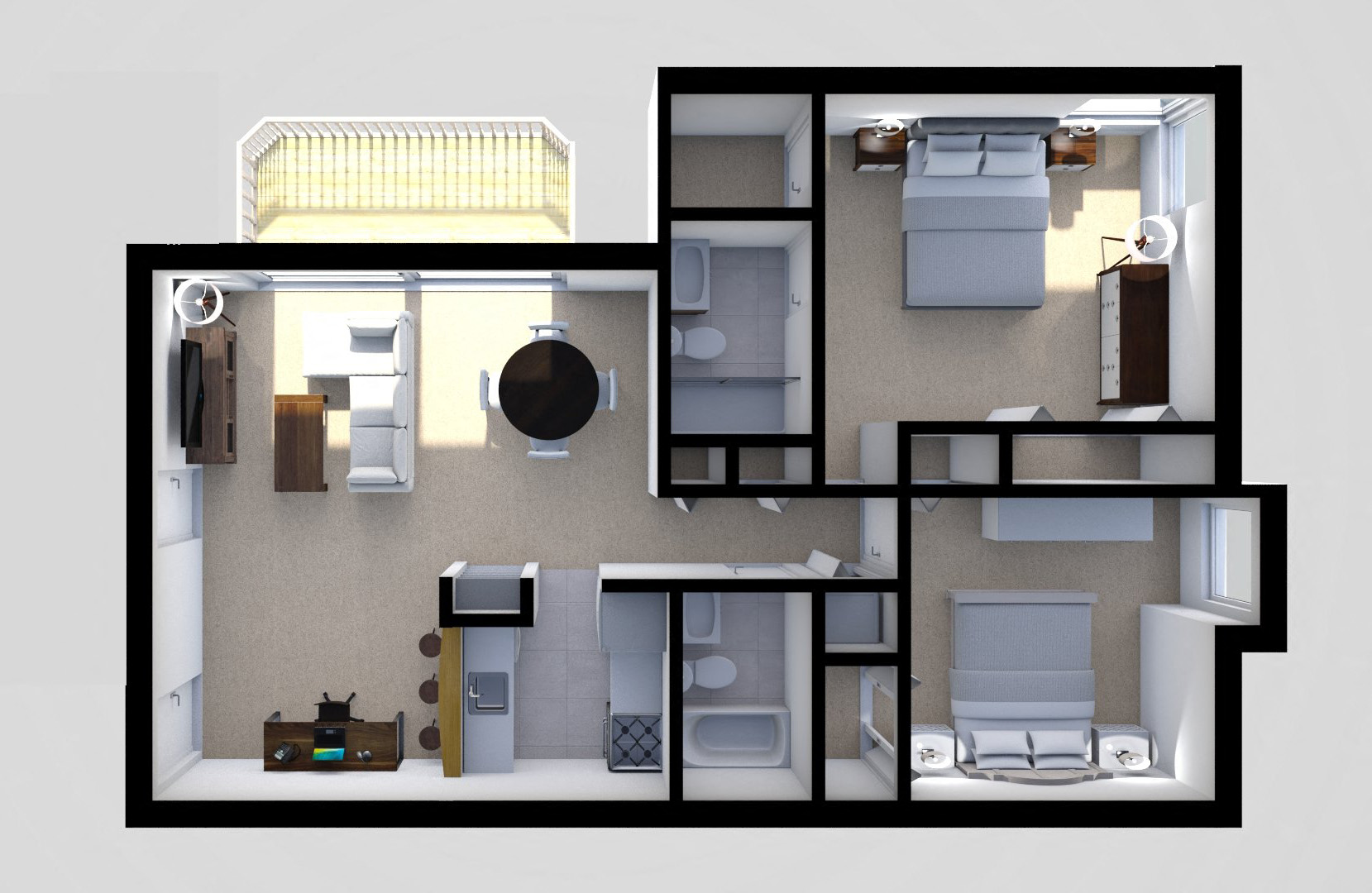2 Bedroom Floor Plan at The Paths at Loveton Farms, Sparks
