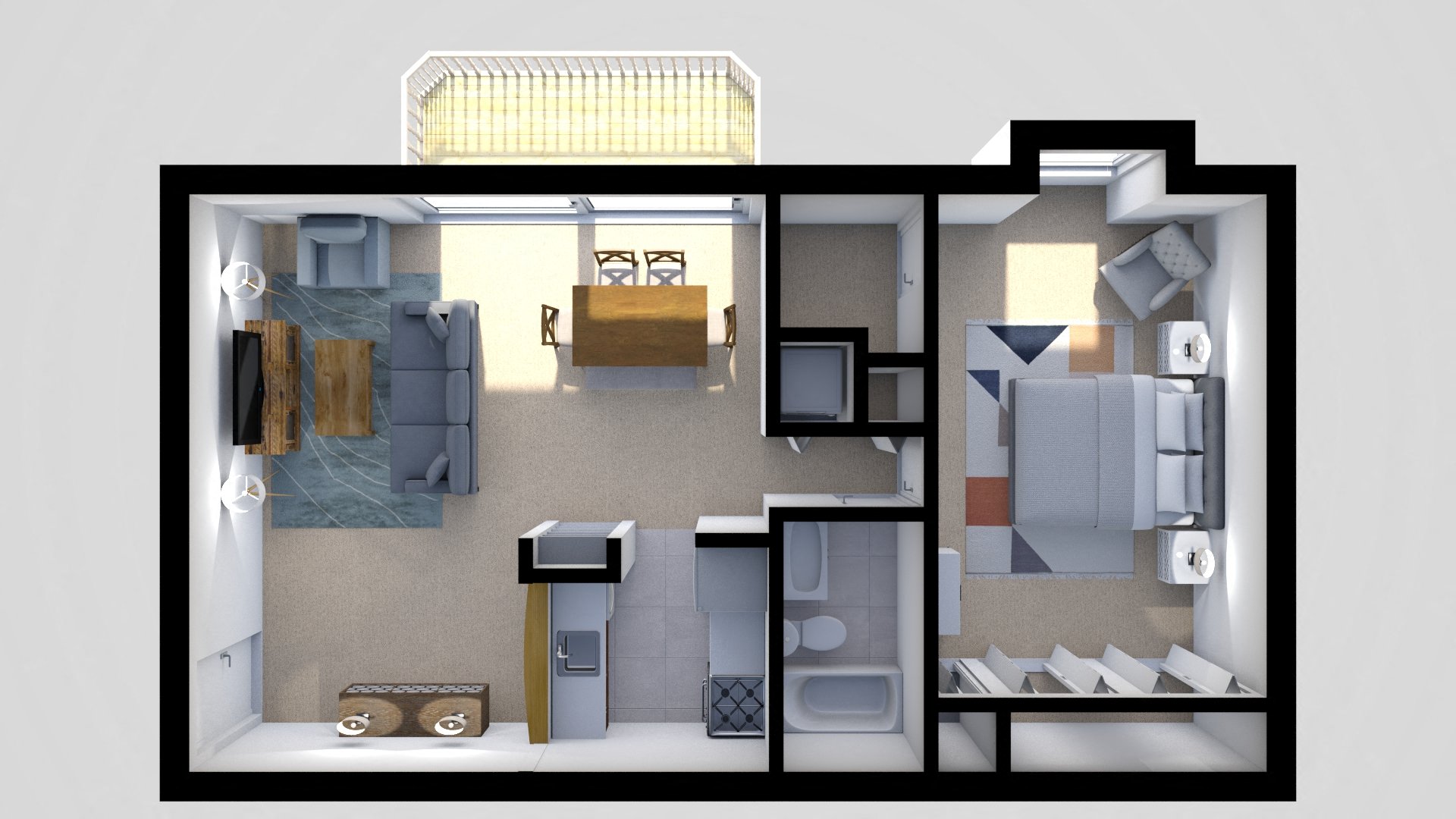 1 Bedroom Floor Plan at The Paths at Loveton Farms, Sparks, Maryland